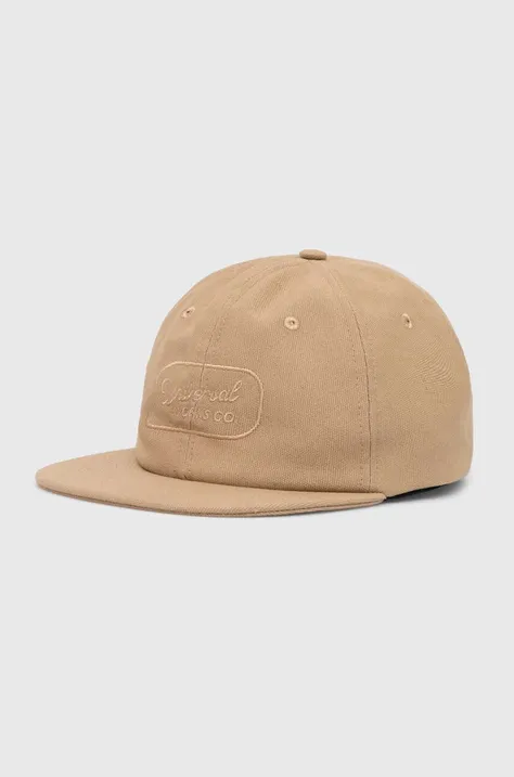 Universal Works șapcă de baseball din bumbac Baseball Hat culoarea bej, cu imprimeu, 30811.SUMMER.OAK