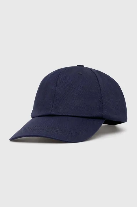 Βαμβακερό καπέλο του μπέιζμπολ AMBUSH Cotton Baseball Cap Navy χρώμα: ναυτικό μπλε, BMLB001S24FAB