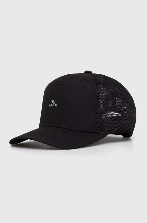 Rip Curl czapka z daszkiem kolor czarny gładka