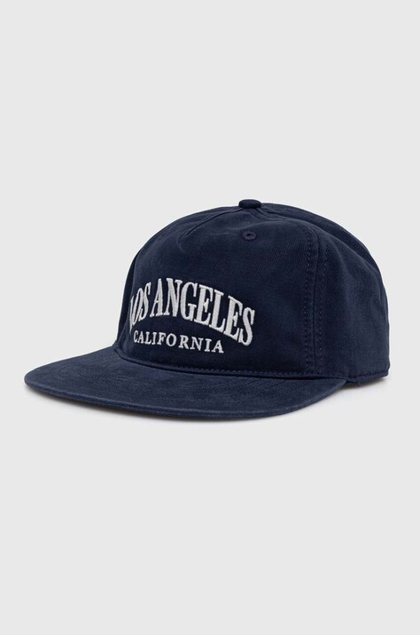 Abercrombie & Fitch șapcă de baseball din bumbac culoarea albastru marin, cu imprimeu