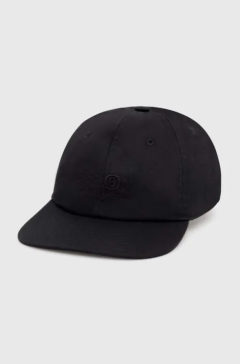 MM6 Maison Margiela baseball cap black color smooth SH0TC0002