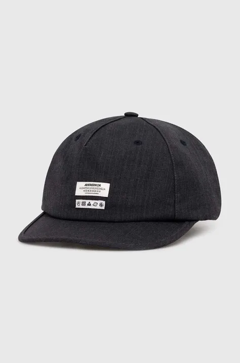 Вовняна кепка Ader Error Cap колір сірий з аплікацією BN01SSHW0206