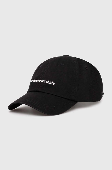 thisisneverthat cotton baseball cap T-Logo Cap black color TN240WHWBC01