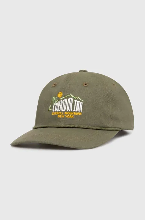 Βαμβακερό καπέλο του μπέιζμπολ Corridor Corridor Inn Cap χρώμα: πράσινο, HT0098