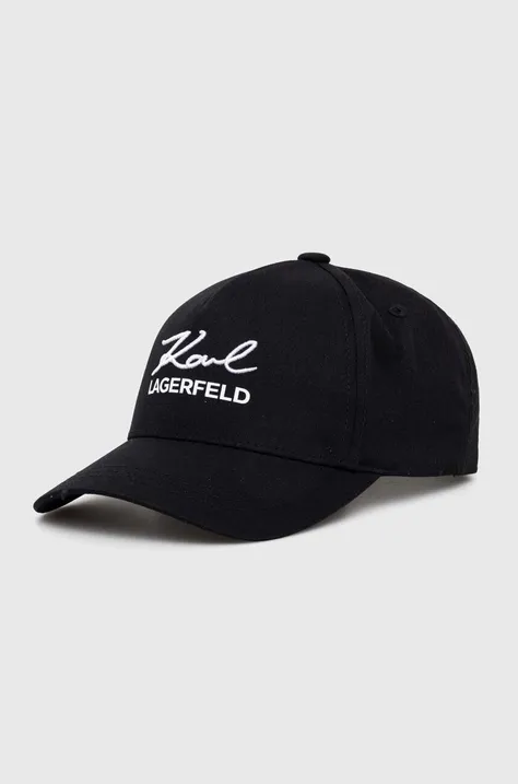Kapa s šiltom Karl Lagerfeld črna barva, 542123.805618