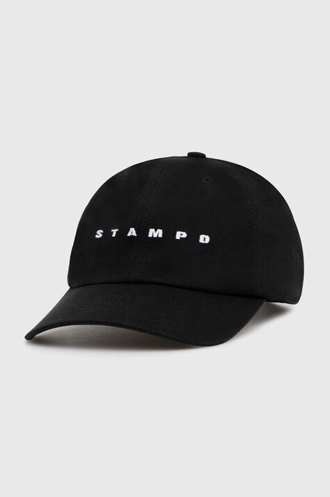 STAMPD șapcă de baseball din bumbac Strike Logo Sports Cap culoarea negru, cu imprimeu, SLA-U3219HT-BLK