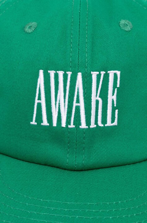 Бавовняна бейсболка Awake NY Logo Hat — SS24-CAM0BR, зелений — фото 2