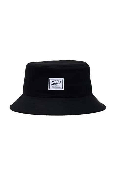 Klobouk Herschel Norman Bucket Hat černá barva, bavlněný