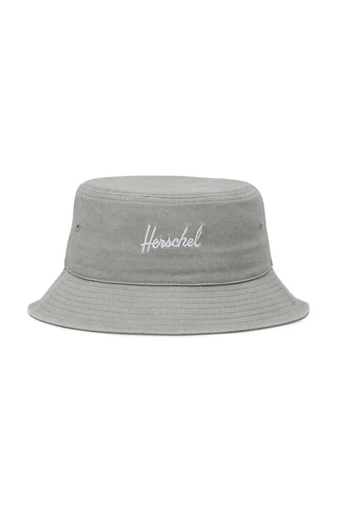 Шляпа Herschel Norman Stonewash цвет серый хлопковый