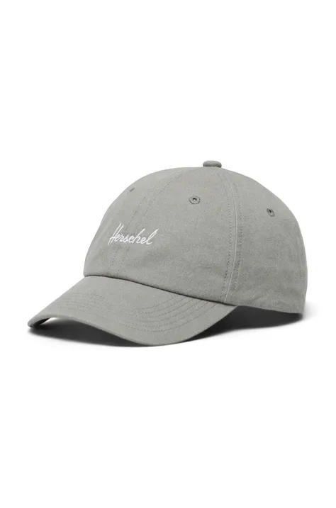 Καπέλο Herschel Sylas Stonewash Cap χρώμα: γκρι