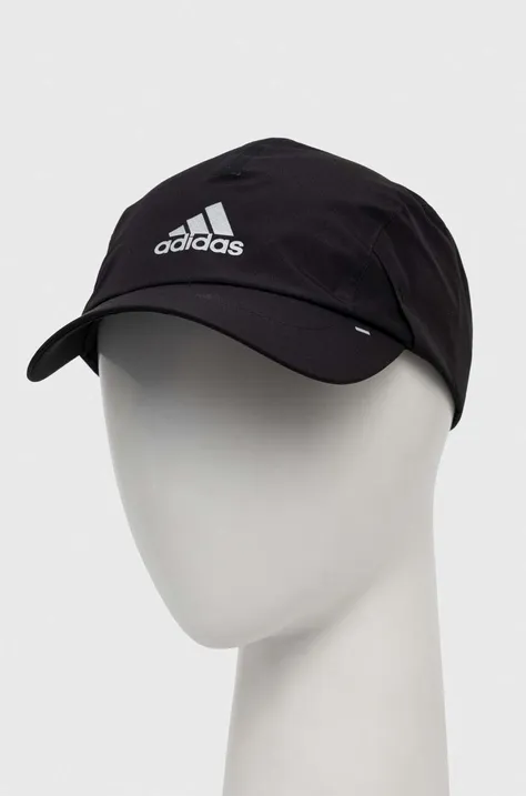 adidas czapka z daszkiem kolor czarny z nadrukiem