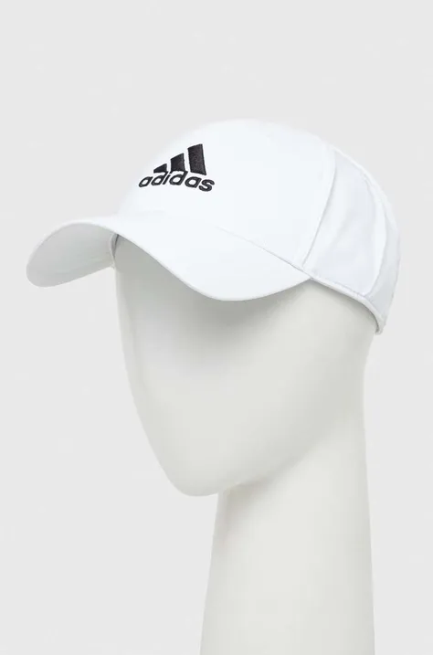 adidas czapka z daszkiem kolor biały z aplikacją