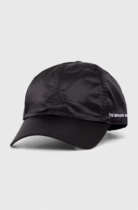 Kapa sa šiltom adidas boja: crna, bez uzorka