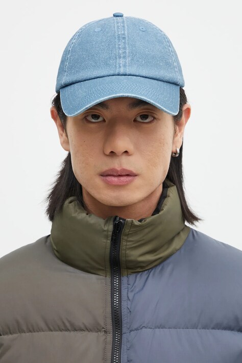 Samsoe Samsoe cotton baseball cap SAMSOE blue color smooth U24100012