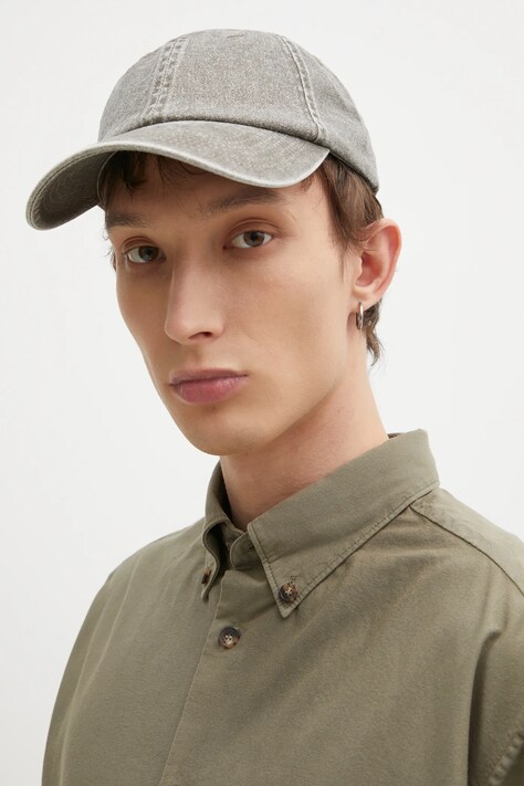 Bavlněná baseballová čepice Samsoe Samsoe SAMSOE zelená barva, U24100012