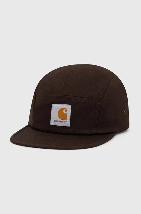 Pamučna kapa sa šiltom Carhartt WIP Backley Cap boja: smeđa, s aplikacijom, I016607.47XX