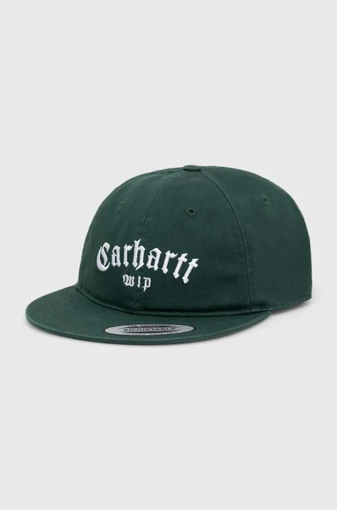 Kšiltovka Carhartt WIP Onyx Cap zelená barva, s aplikací, I032899.22VXX