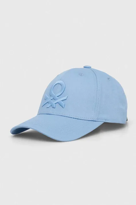 Βαμβακερό καπέλο του μπέιζμπολ United Colors of Benetton