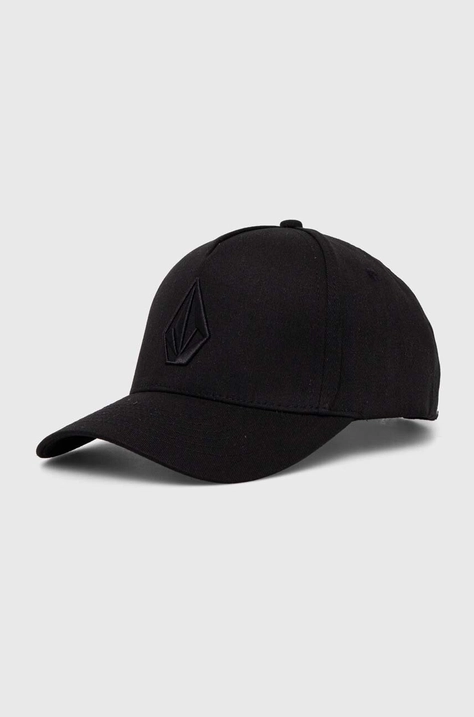 Volcom șapcă de baseball din bumbac culoarea negru, cu imprimeu