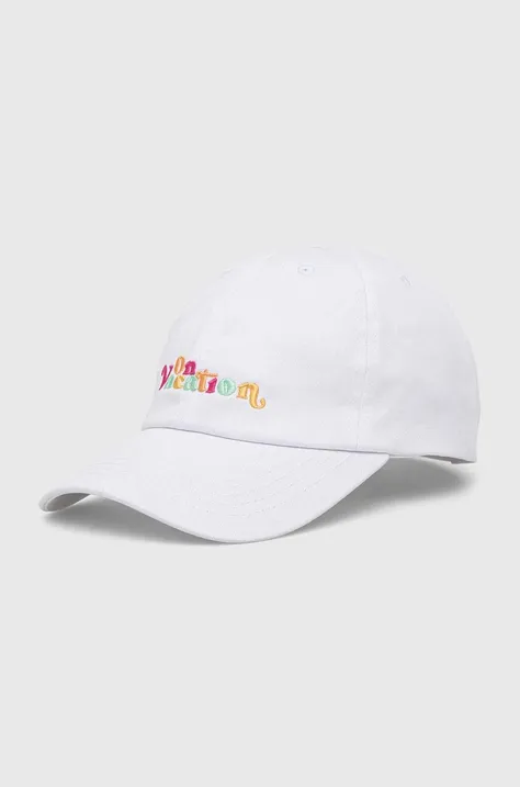 Βαμβακερό καπέλο του μπέιζμπολ On Vacation Enjoy χρώμα: άσπρο, OVC C23