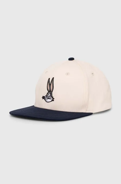 Βαμβακερό καπέλο του μπέιζμπολ Hummel hummel X The Looney Tunes χρώμα: μπεζ, 225365