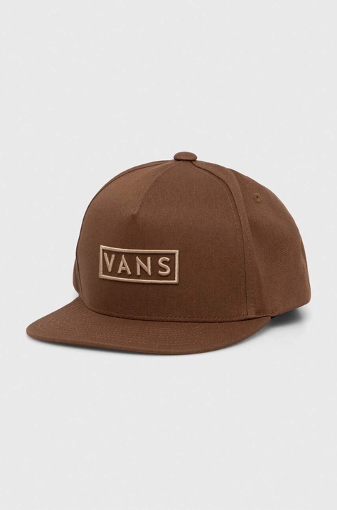 Vans șapcă de baseball din bumbac culoarea maro, cu imprimeu