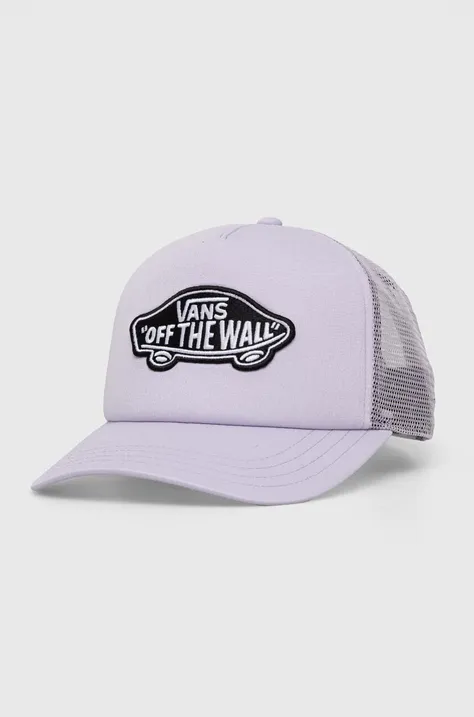 Vans czapka z daszkiem kolor fioletowy z aplikacją