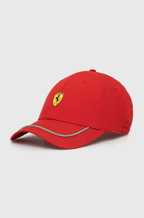 Kapa sa šiltom Puma Ferrari Ferrari boja: crvena, s aplikacijom, 025200, 25200