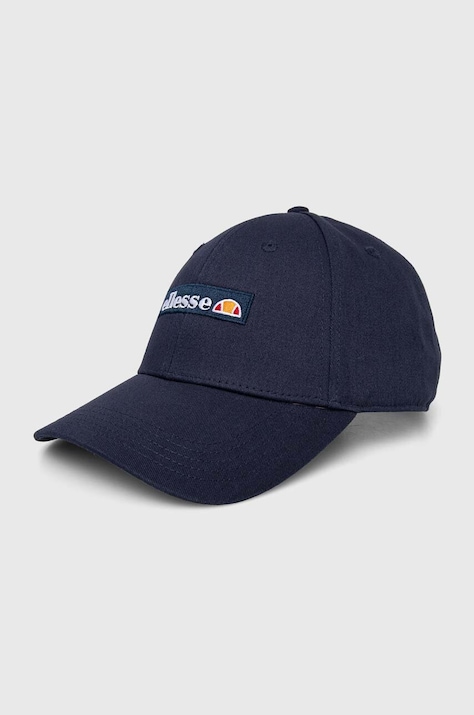 Хлопковая кепка Ellesse цвет синий с аппликацией
