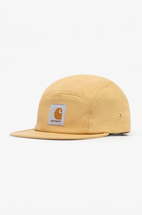 Carhartt WIP berretto da baseball in cotone Backley Cap colore beige con applicazione I016607.1YHXX