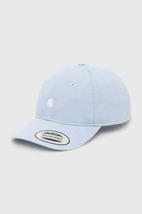 Carhartt WIP cotton baseball cap Madison Logo Cap blue color I023750.0ROXX