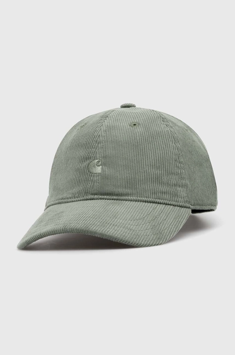 Carhartt WIP șapcă de baseball din bumbac Harlem Cap culoarea verde, neted, I028955.1YFXX