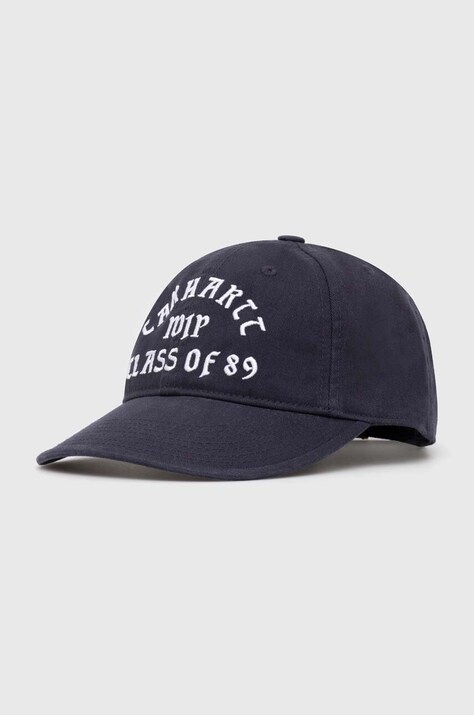 Bavlněná baseballová čepice Carhartt WIP Class of 89 Cap tmavomodrá barva, s aplikací, I033215.00BXX