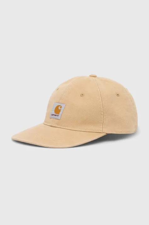 Carhartt WIP czapka z daszkiem bawełniana Icon Cap kolor beżowy z aplikacją I033359.1YHXX