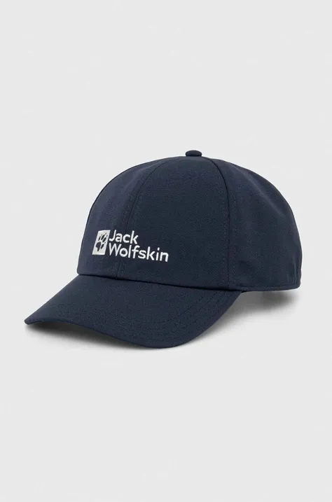 Jack Wolfskin czapka z daszkiem kolor granatowy z aplikacją 1900675