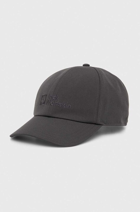 Kšiltovka Jack Wolfskin Baseball šedá barva, s aplikací, 1900675