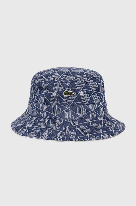 Lacoste cappello reversibile colore blu