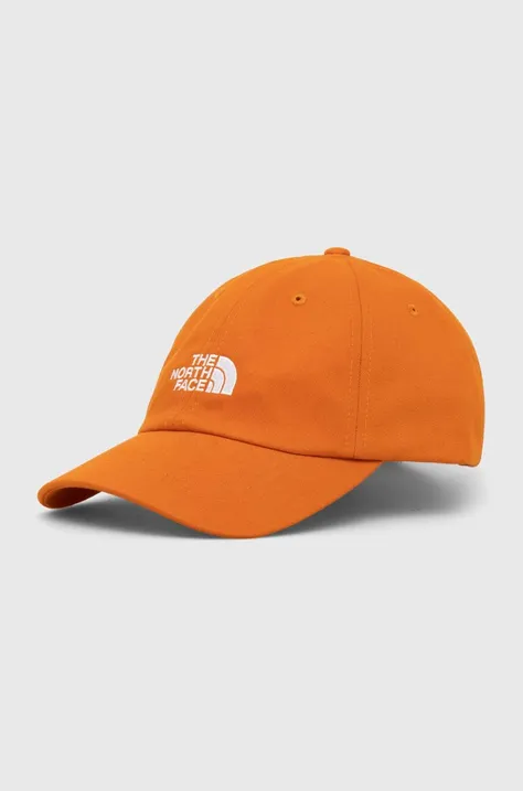 Шапка с козирка The North Face Norm Hat в оранжево с апликация NF0A7WHOPCO1