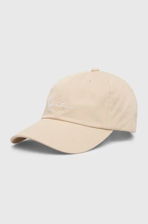 Βαμβακερό καπέλο του μπέιζμπολ Karl Kani χρώμα: μπεζ