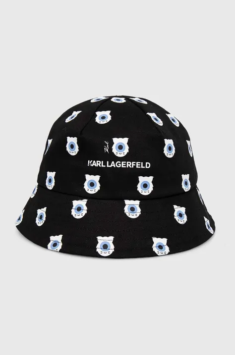 Бавовняний капелюх Karl Lagerfeld колір чорний з бавовни