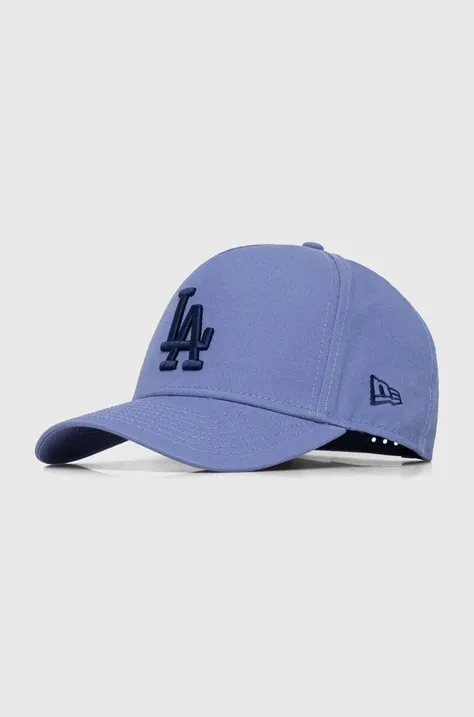 New Era berretto da baseball in cotone colore blu con applicazione LOS ANGELES DODGERS