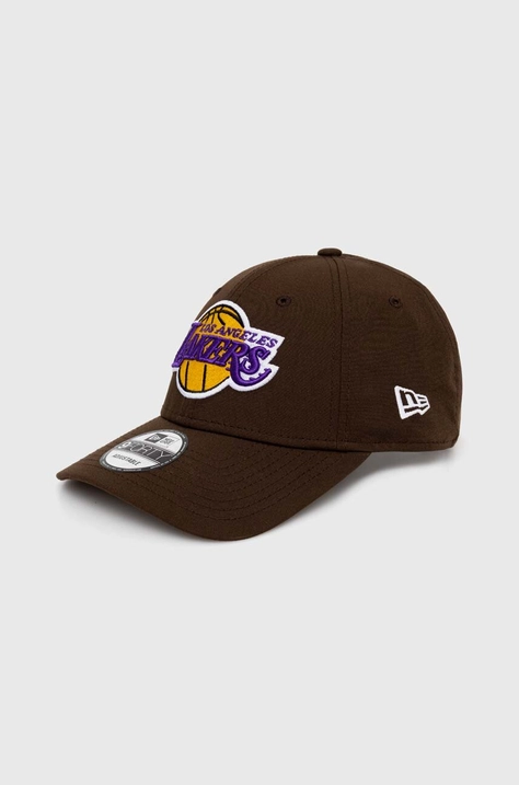 New Era czapka z daszkiem kolor zielony z aplikacją LOS ANGELES LAKERS