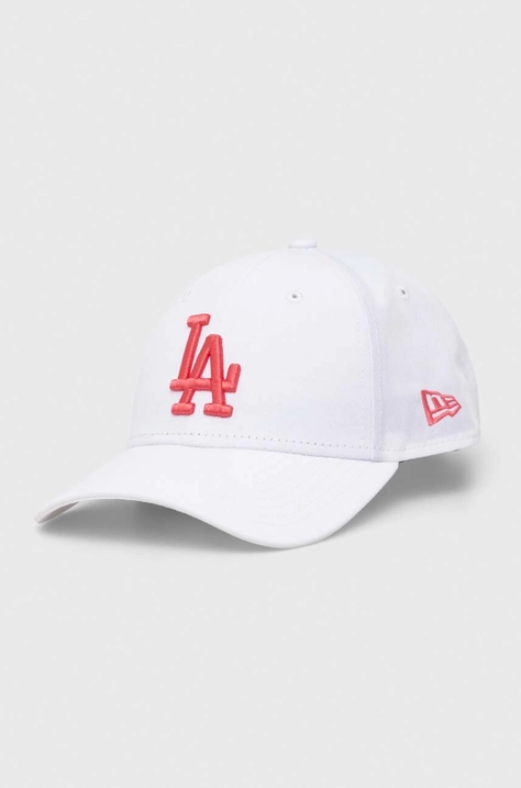 New Era sapca culoarea alb, cu imprimeu, LOS ANGELES DODGERS