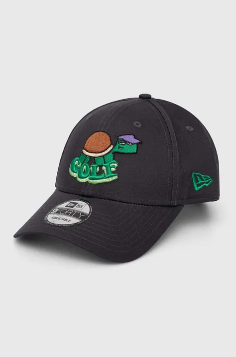 Βαμβακερό καπέλο του μπέιζμπολ New Era χρώμα: γκρι