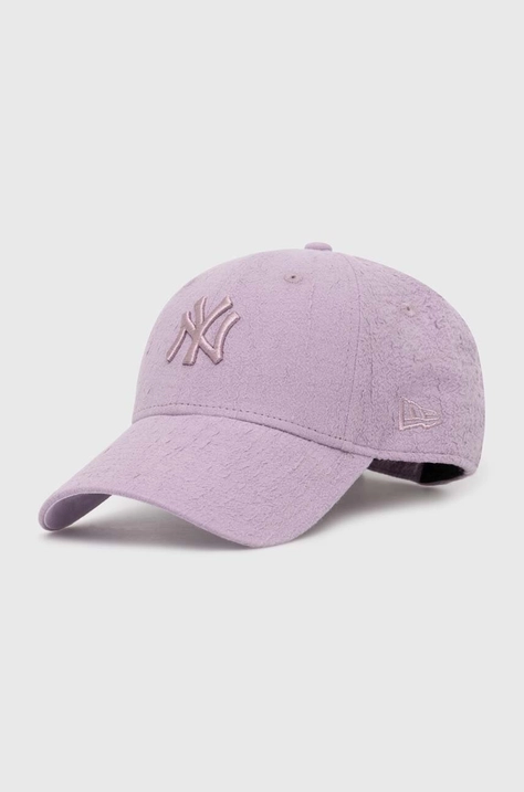 New Era sapca culoarea violet, cu imprimeu, LOS ANGELES DODGERS