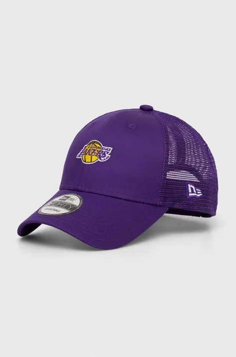 Καπέλο New Era χρώμα: μοβ, LOS ANGELES LAKERS