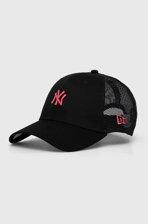 New Era baseball sapka fekete, nyomott mintás, NEW YORK YANKEES