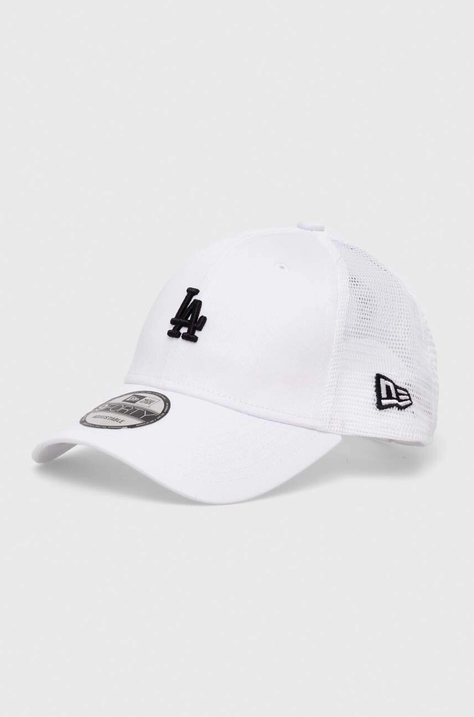 New Era sapca culoarea alb, cu imprimeu, LOS ANGELES DODGERS