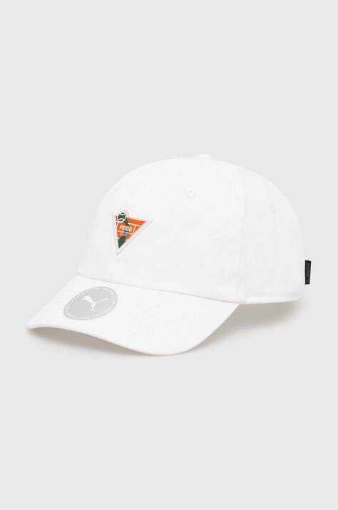 Бавовняна бейсболка Puma PRIME Dad колір білий з аплікацією 246050