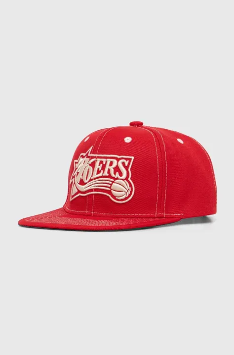 Kapa s šiltom Mitchell&Ness NBA PHILADELPHIA 76ERS rdeča barva